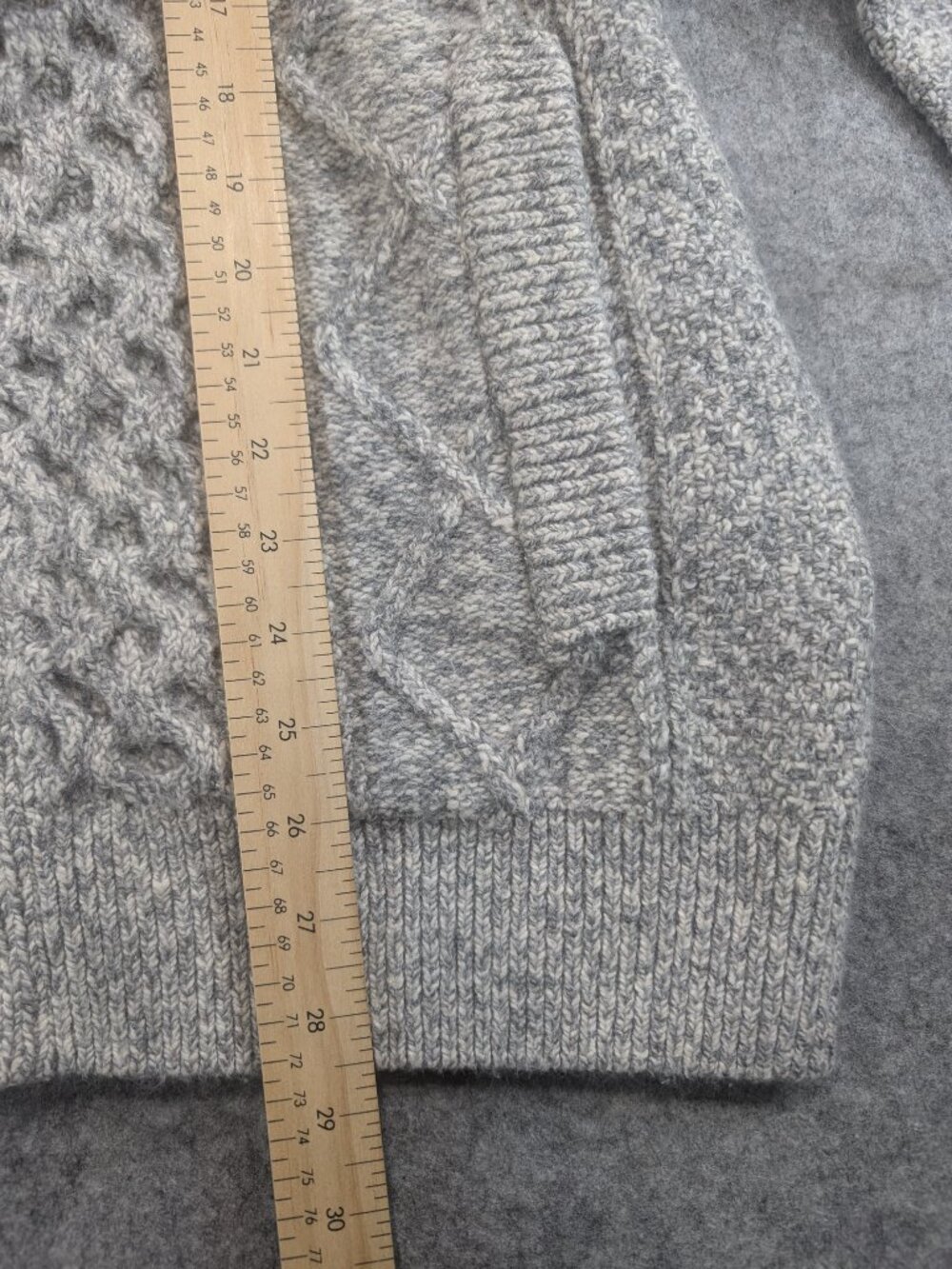 Wind River Heritage Men's Cable Knit Shawl Collar Cardigan Sweater Large - Picture 10 of 14